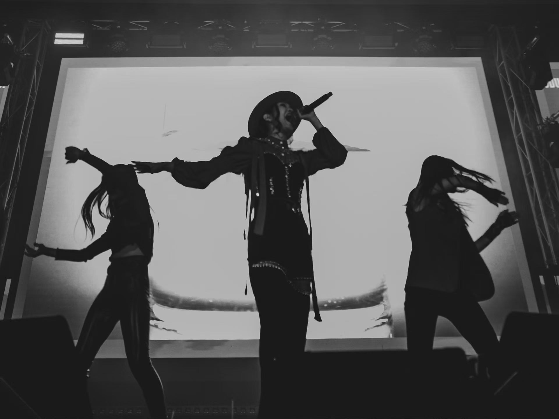 Singer and dancers performing on the Otapia Live stage