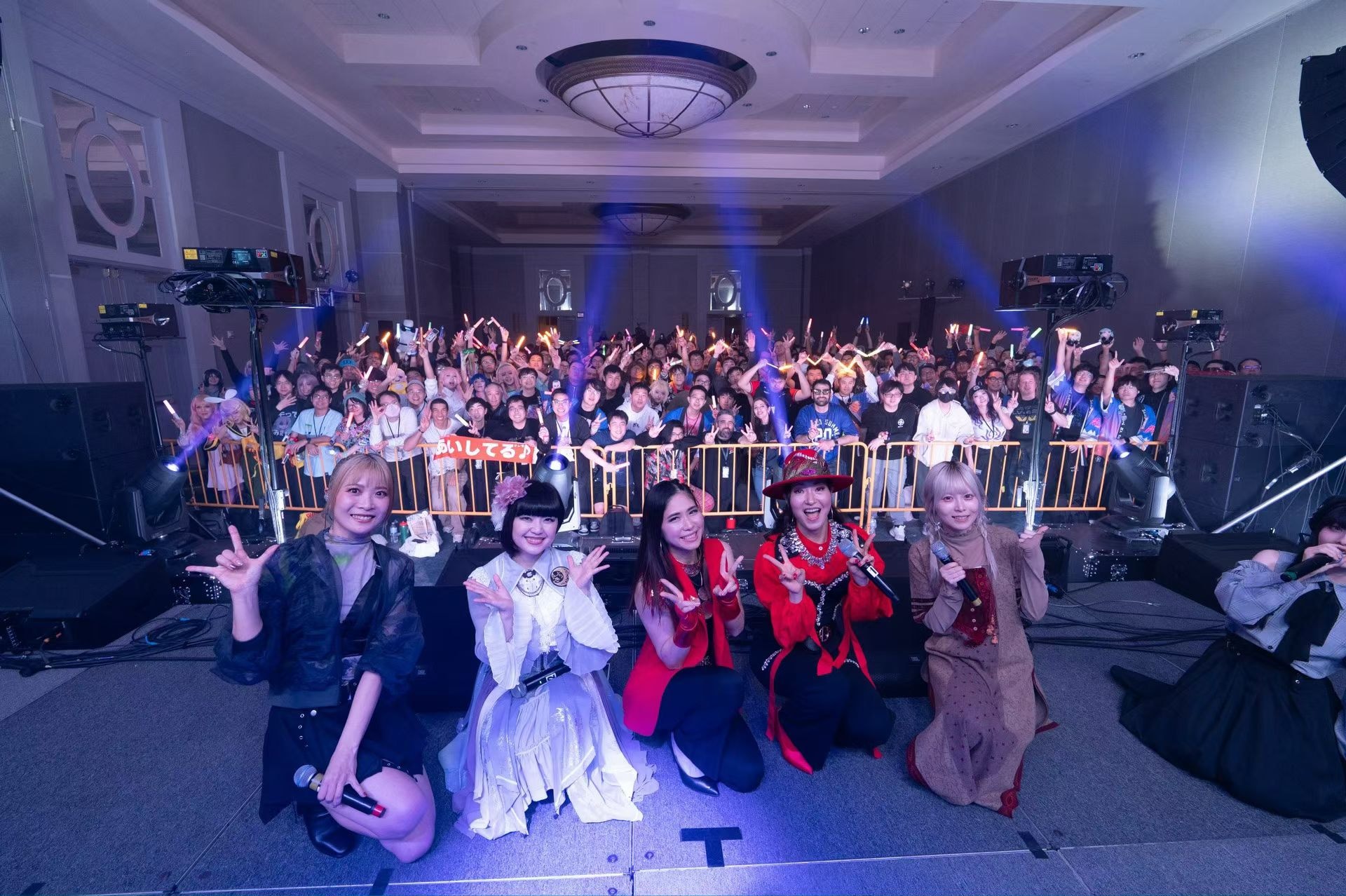 Otapia Live performers and guests with the audience
